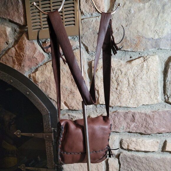 🔷️Genuine Elk Hide Crossbody Leather Purse Bag by Native Americans BNA8 - Picture 2 of 6